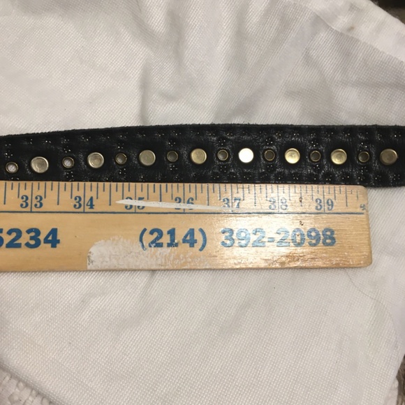 Coin Western Vintage Belt by Streets Ahead in Black with Gold & Silver Hardwar main image 7